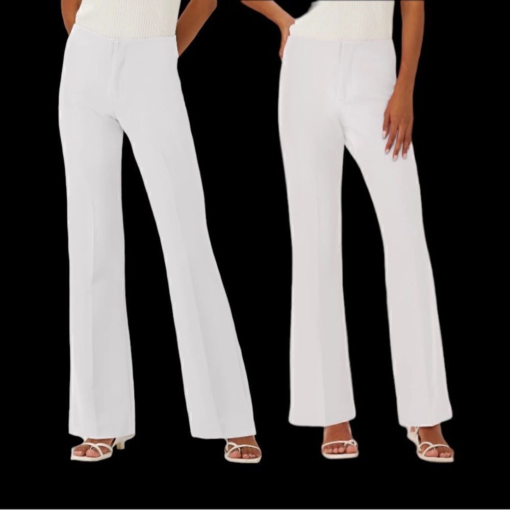 ECRU Lafayette Flare Leg Trousers in the Size 12 in White Color